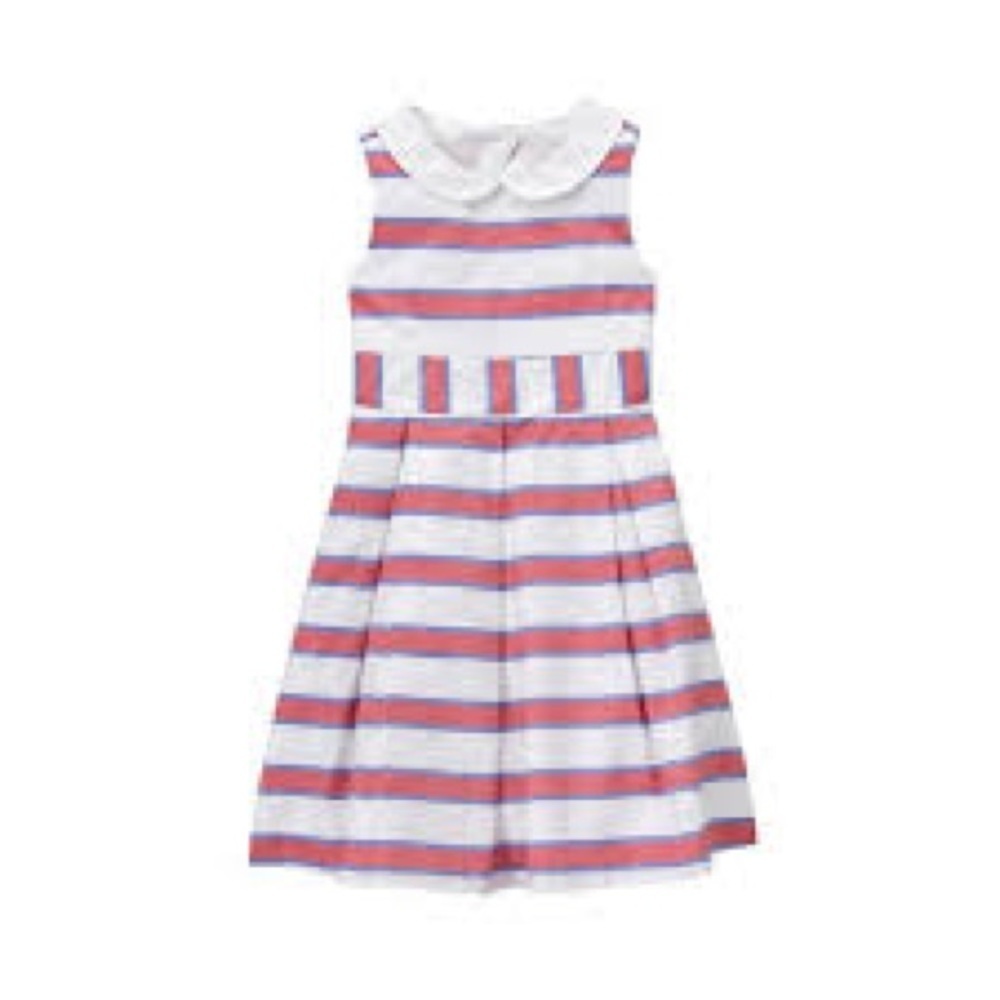 Janie and jack American prep striped open back dress